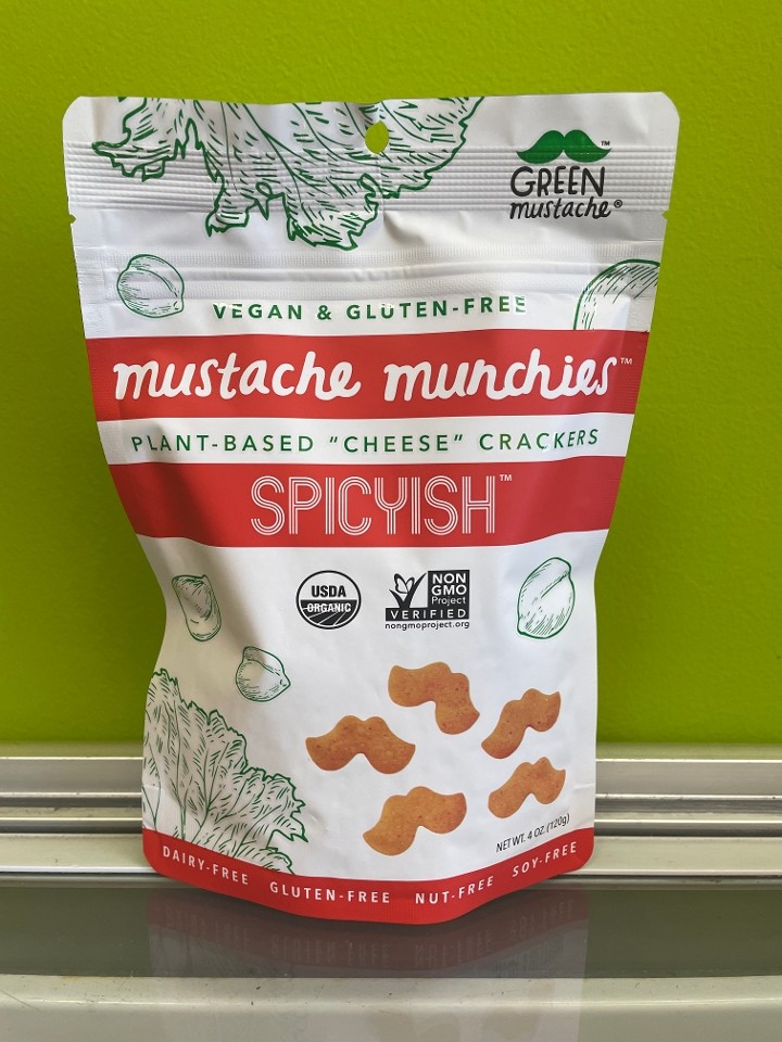 Green Mustache Spicyish Crackers