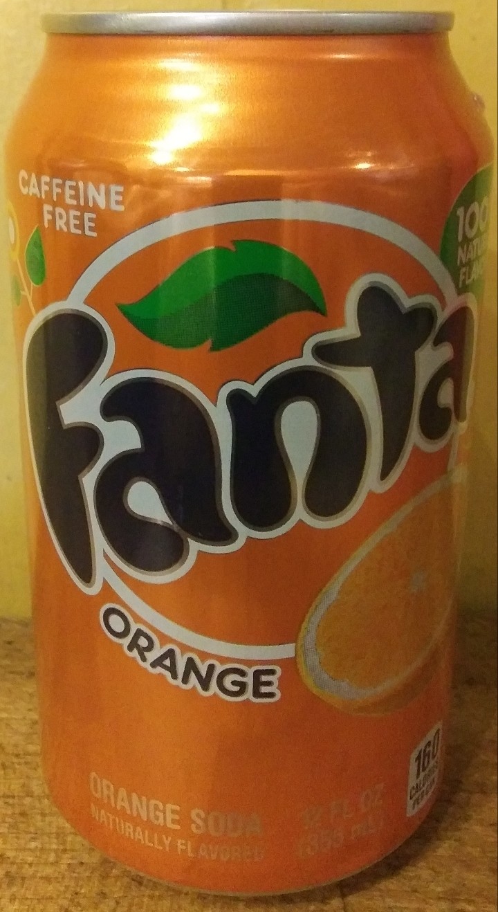 Orange soda can