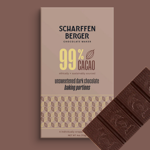 Scharffen Berger Unsweetened Dark Baking Chocolate - 4oz