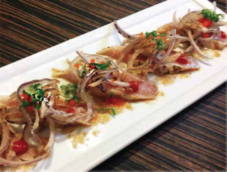 Spicy Albacore with Crispy Onion