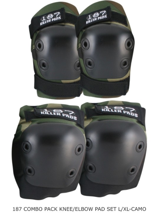 187 COMBO PACK KNEE/ELBOW PAD SET S/M-camo