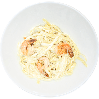 Fettuccine Alfredo w Shrimp