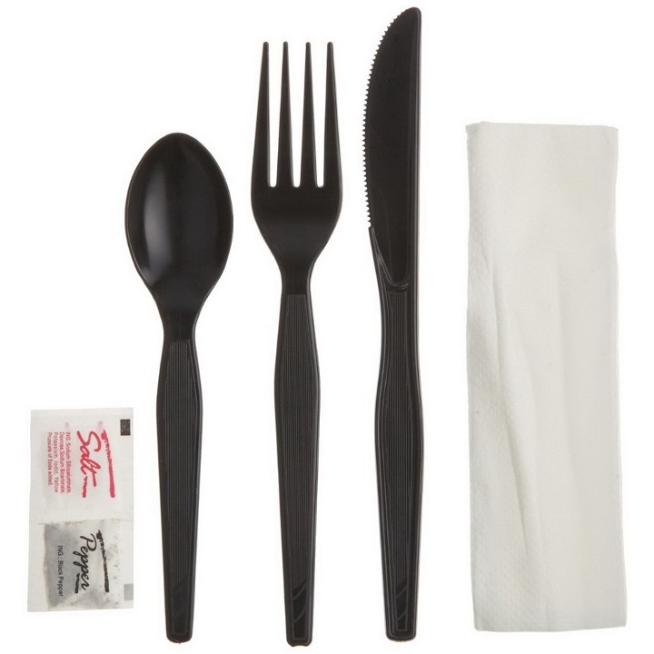 Cutlery Kit (Fork, Knife, Spoon, Napkin, Sat & Pepper