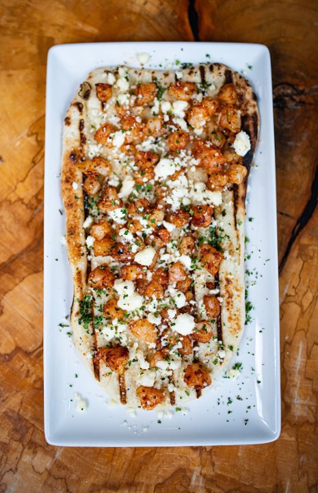 Harissa Shrimp Flatbread