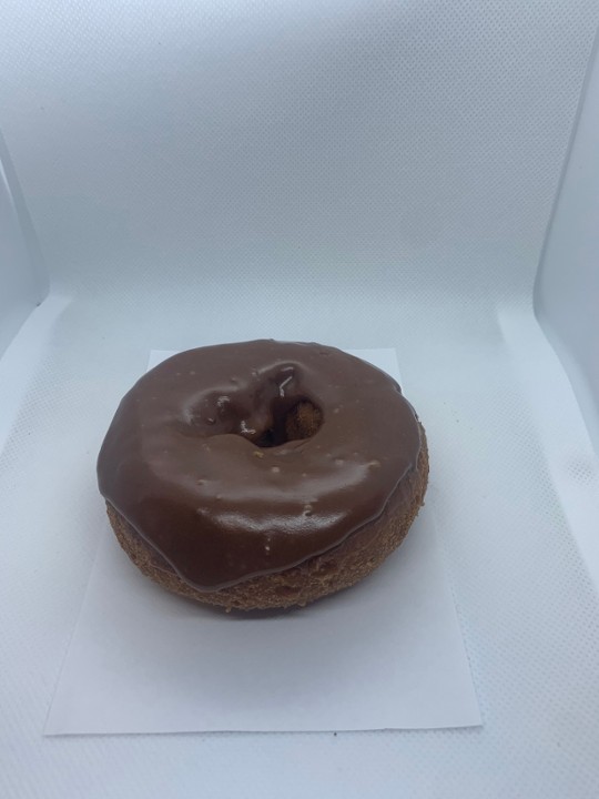 Cake Donut Topped with Chocolate Icing