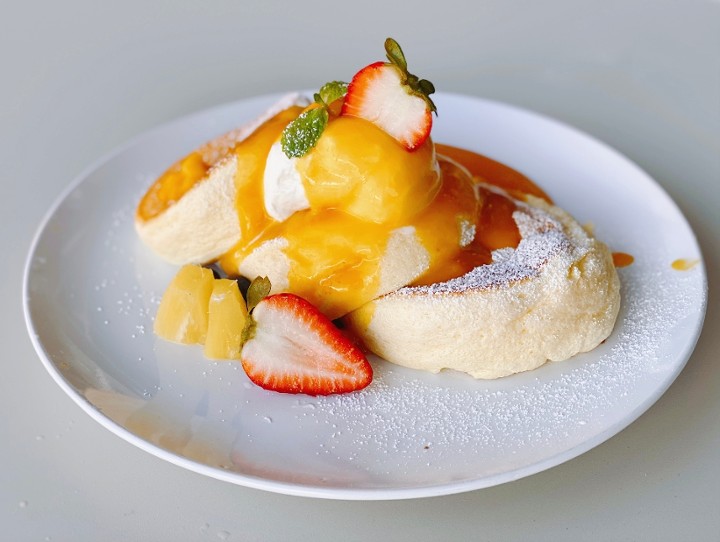 Mango Sunshine Souffle Pancake 芒果芝士