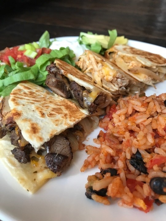 Steak, Chicken, Cheese & Veggie Quesadillas (Min 15 People)