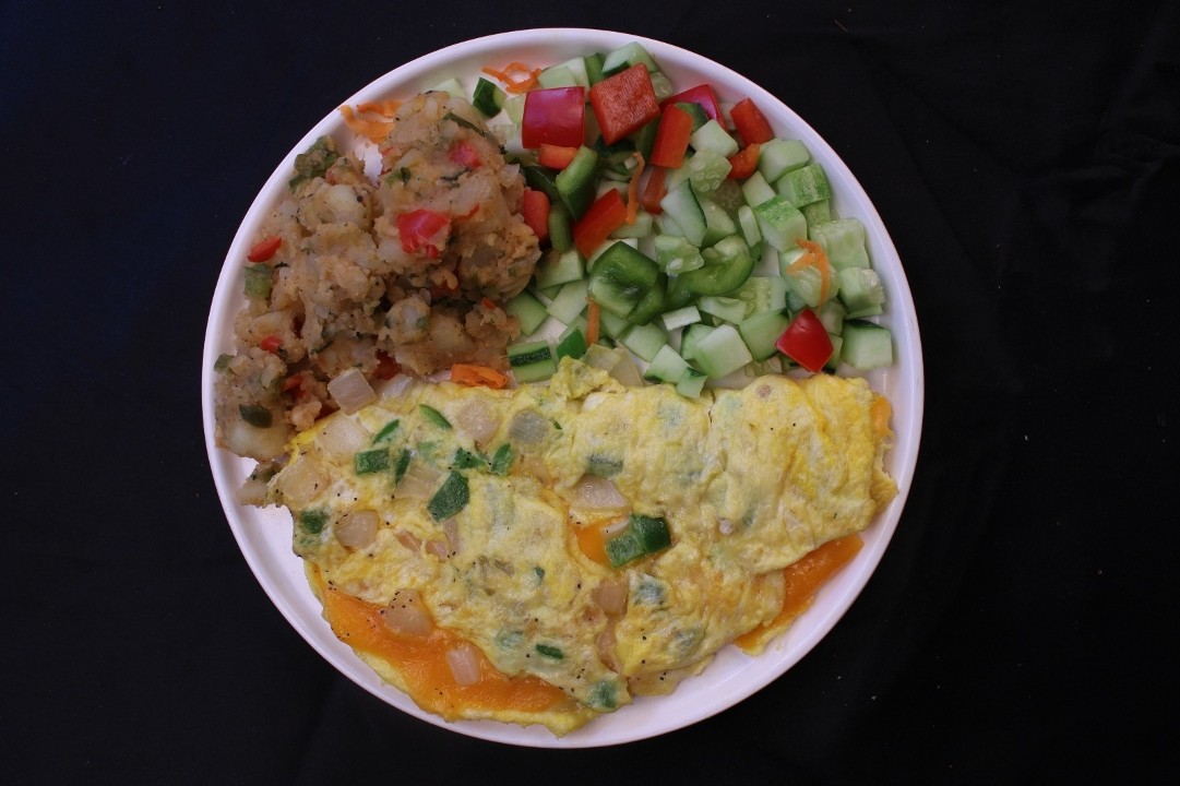 Jalapeno & cheddar omelet