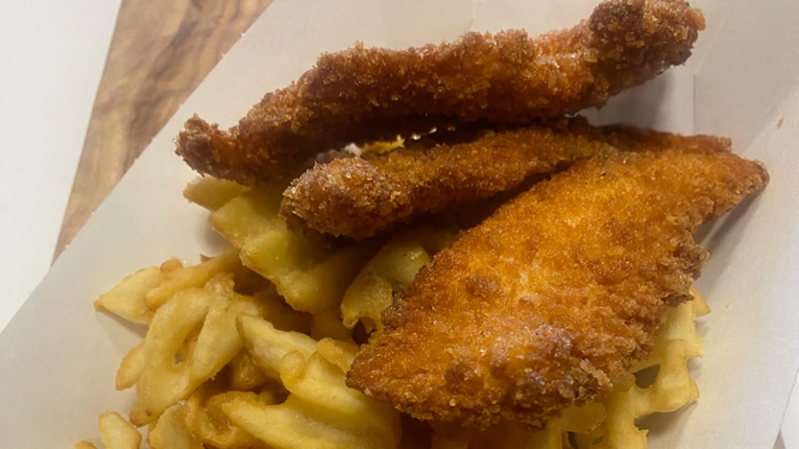 Kid Chicken Strip and Waffle Fries