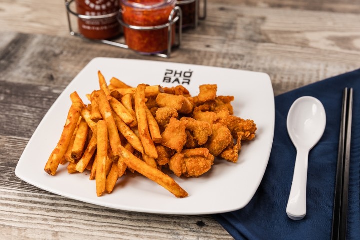 POPCORN CHICKEN + FRENCH FRIES