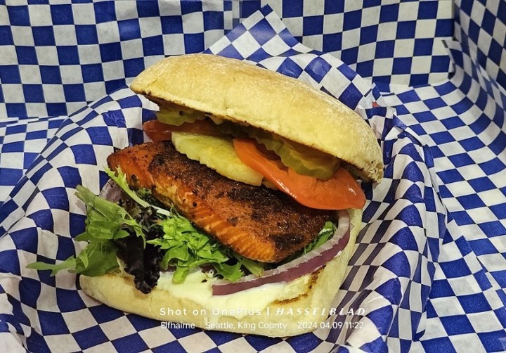 Burger of the month:Slammin Samin (Salmon)