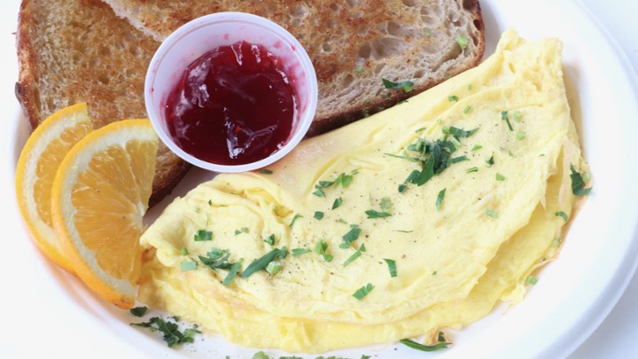 herb & cheese omelette