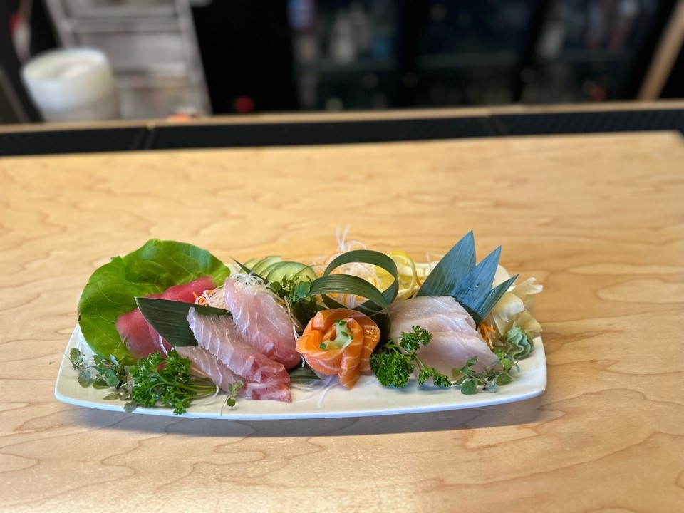 platter 1 - suzuki. tuna. hamachi. salmon