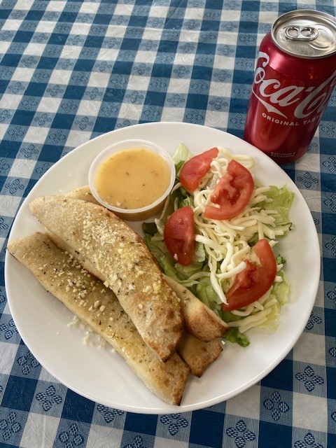 Lunch Salad + Breadsticks + Can Soda