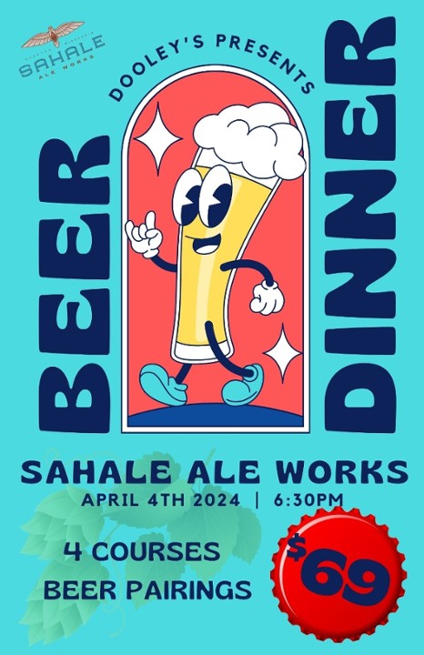 Beer Dinner Sahale April 4th