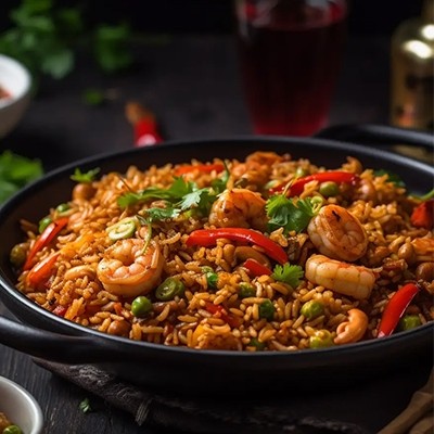 Shrimp Schezwan Fried Rice