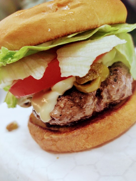 Olive Swiss Burger