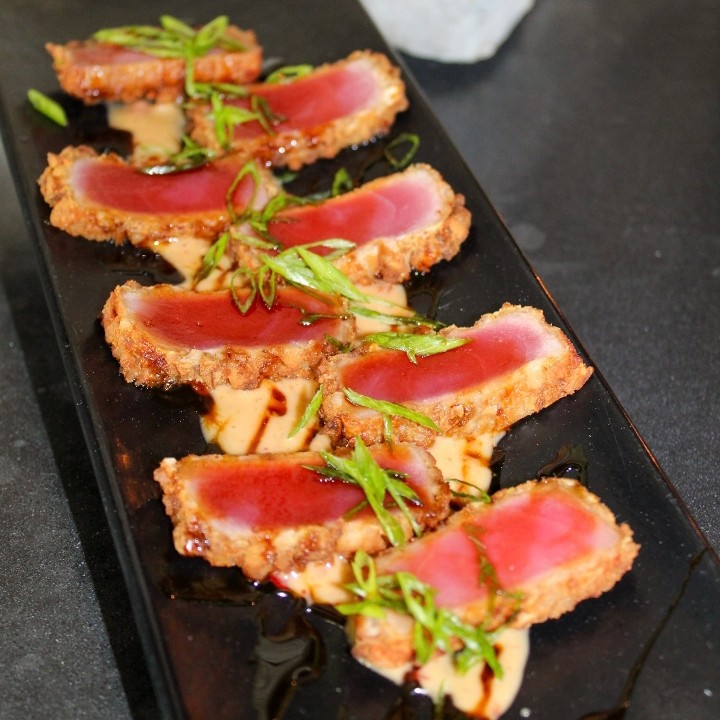 PRETZEL CRUSTED TUNA SASHIMI