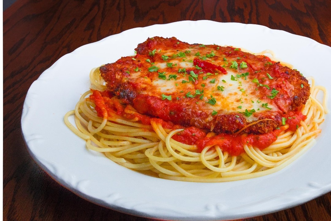 Parmigiana Veal with Spaghetti
