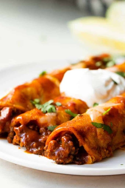 Beef Enchilada Plate