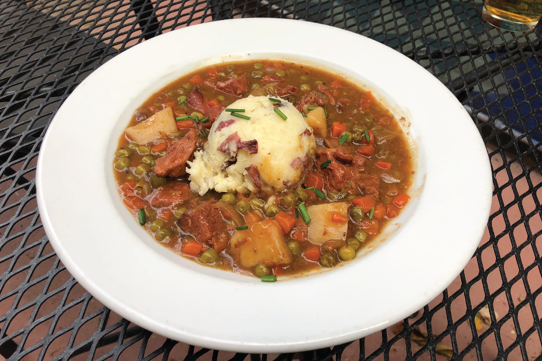 Stew over Mashed Potatoes