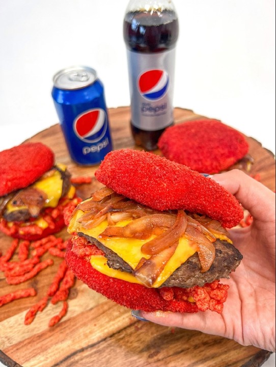 Hot cheeto burger