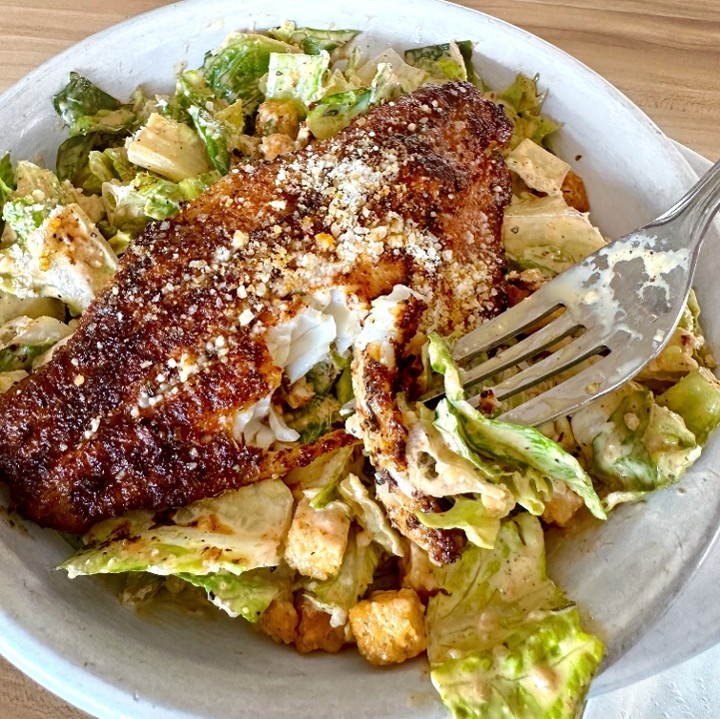 Blackened Catfish Caesar Salad