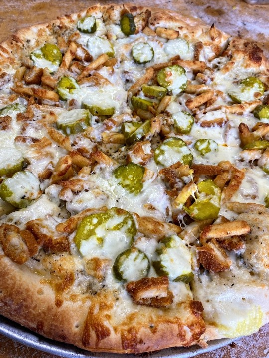 Large Chicken, Pickles, Fries Pizza