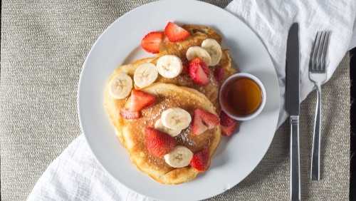 Strawberry & Banana Pancakes