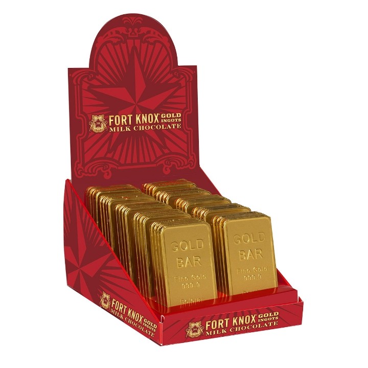 Fort Knox Milk Chocolate Gold Ingot Bar
