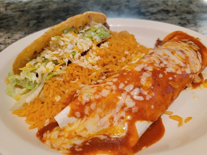 LUNCH # 5 Burrito, Taco & Rice