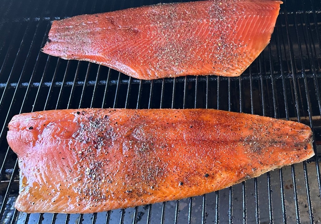 SMOKED SALMON - PLEASE CALL/TEXT ORDERS 2-DAYS IN ADVANCE OF PICKUP. AVAILABLE YEAR ROUND BY SPECIAL ADVANCE ORDERING ONLY.