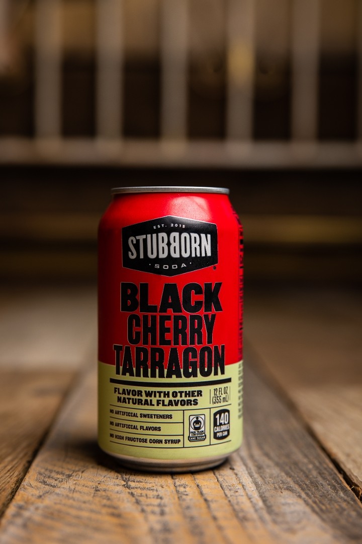 Stubborn Black Cherry Tarragon Soda Can
