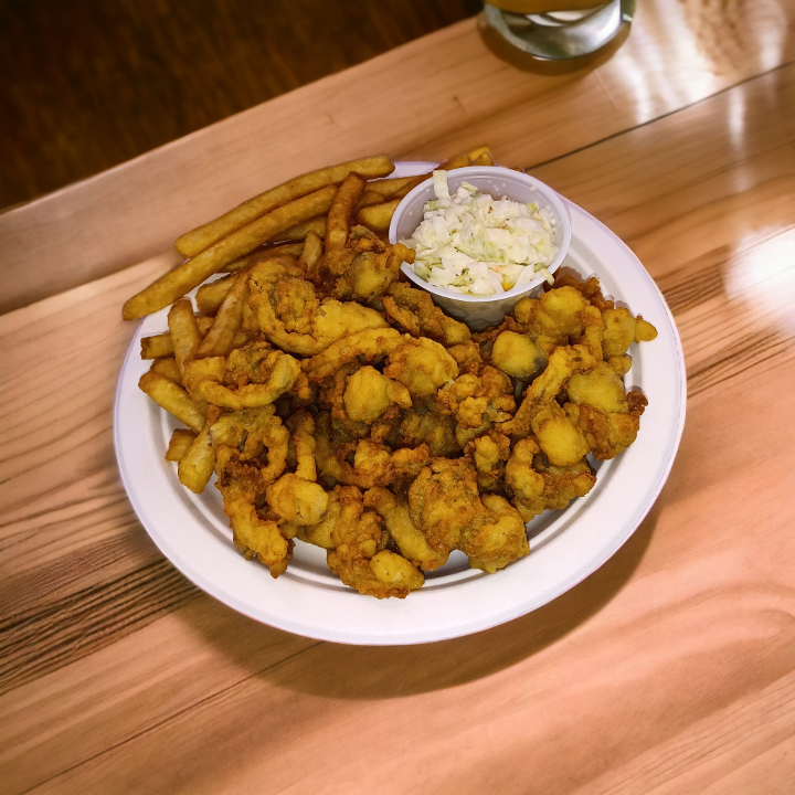 Fried Whole Clam Dinner