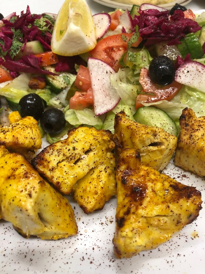 Chicken Kebab Salad Plate
