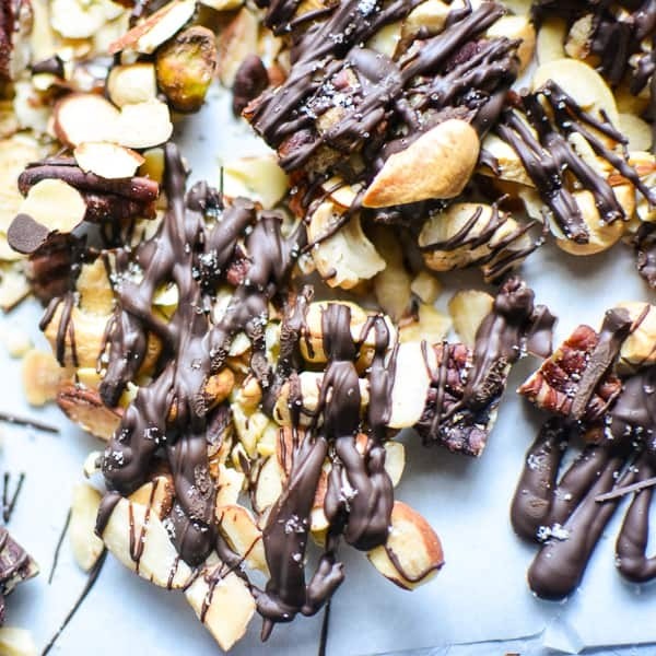 Chocolate Drizzled Nuts
