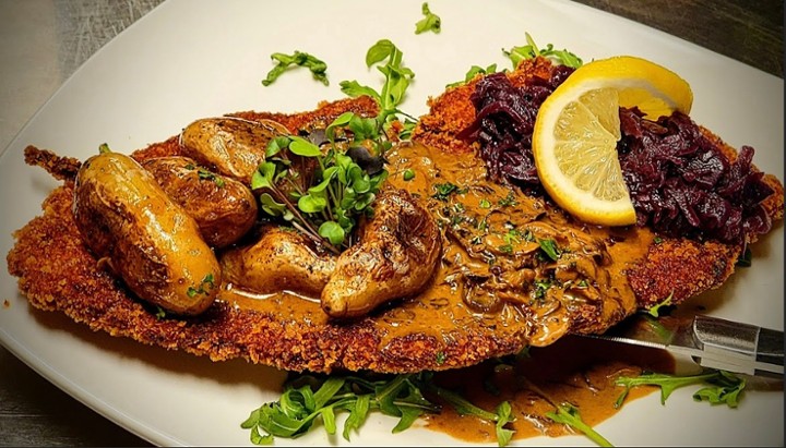 Cider Brined Pork Schnitzel