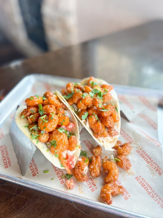 Boom Boom Honey Shrimp Tacos