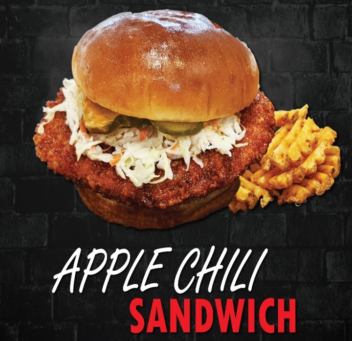 Apple Chili Sandwich W/ Waffle Fries