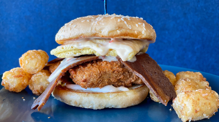Southwest Chicken Sandwich with Tater Tots