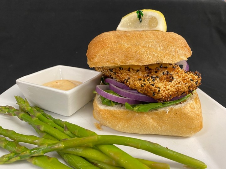 Sesame Crusted Salmon Sandwich