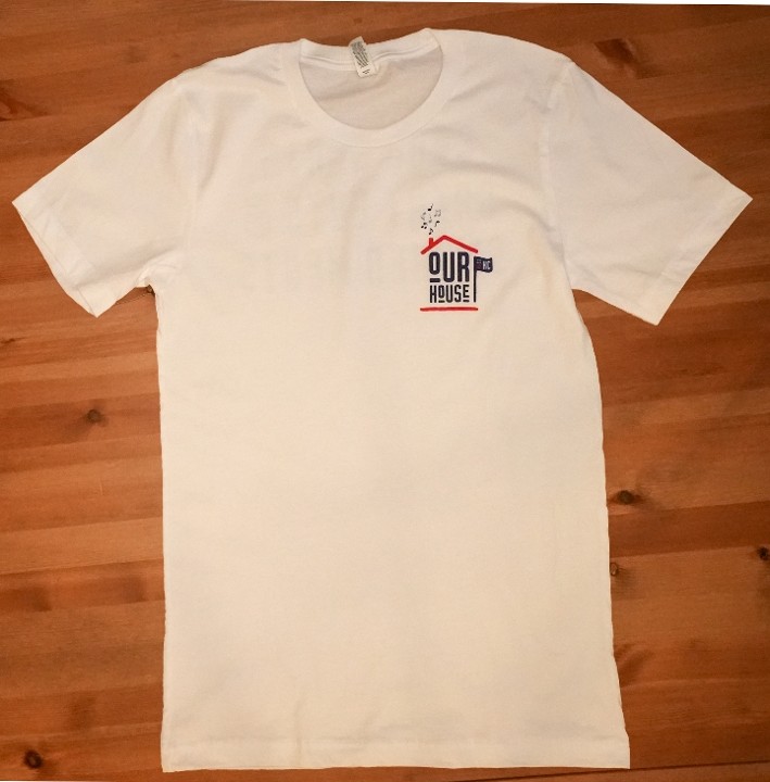 Adults Shirt - White with Small Logo