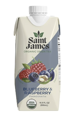 Saint James Organic Green Tea - Blueberry & Raspberry