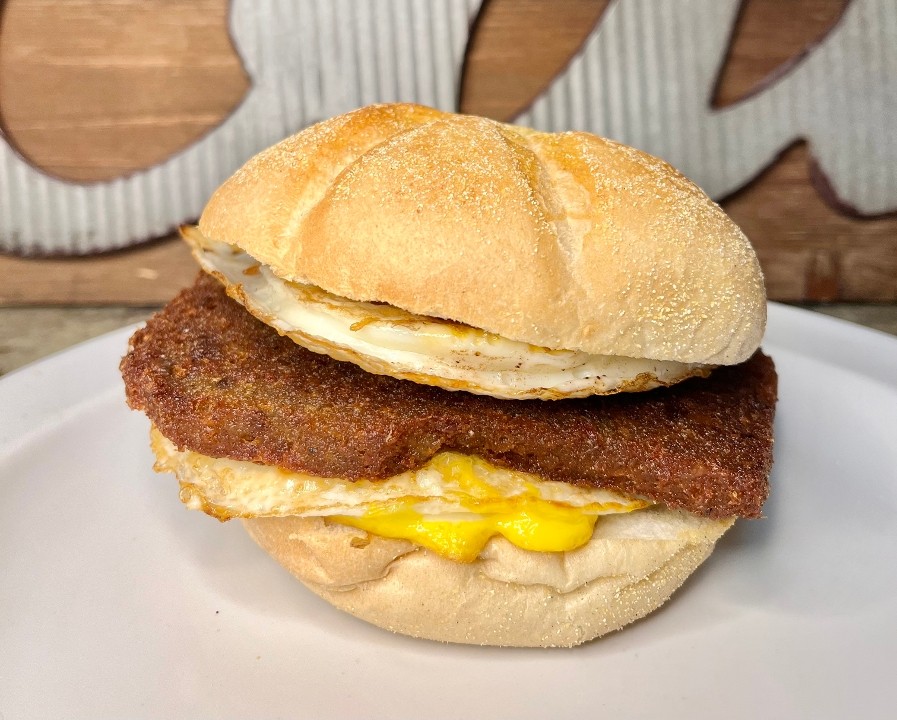 Scrapple, Egg and Cheese Sandwich