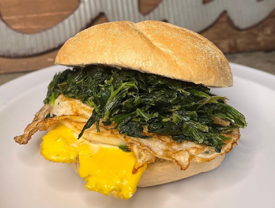 Spinach, Egg and Cheese Sandwich