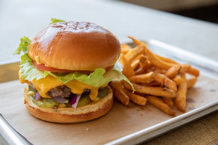 HAMBURGER and Fries