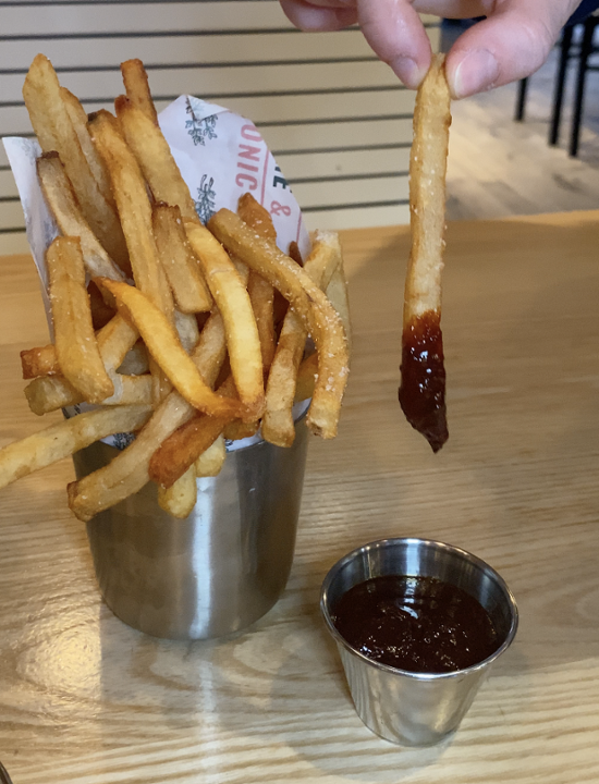 Hand Cut Fries With Homemade Spicy Ketchup