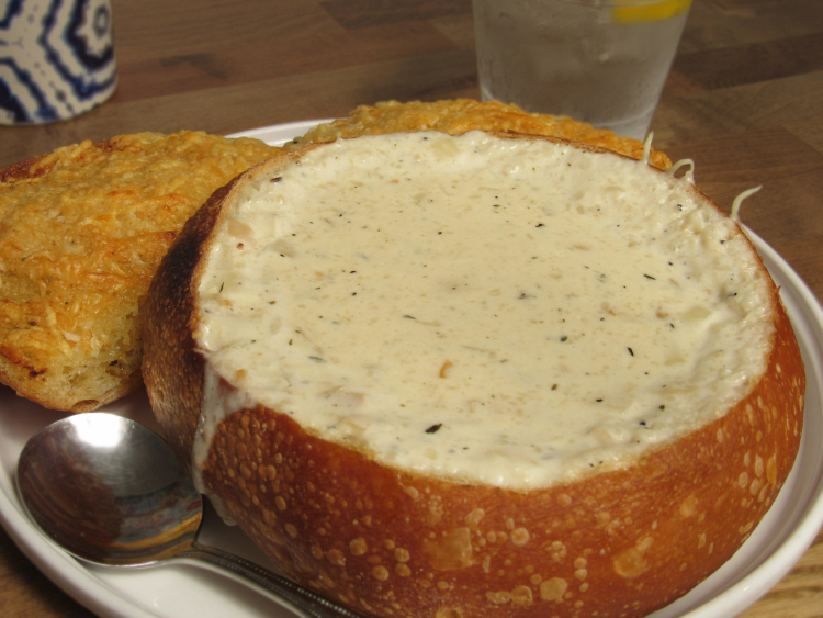 Chowder Bread Bowl Garlic Cheese Lid