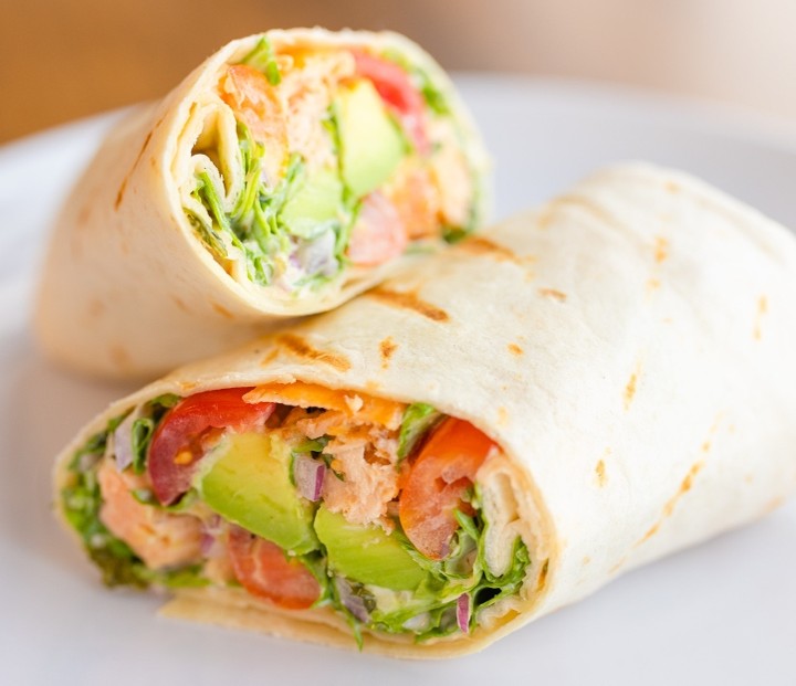 Grilled Salmon Wrap