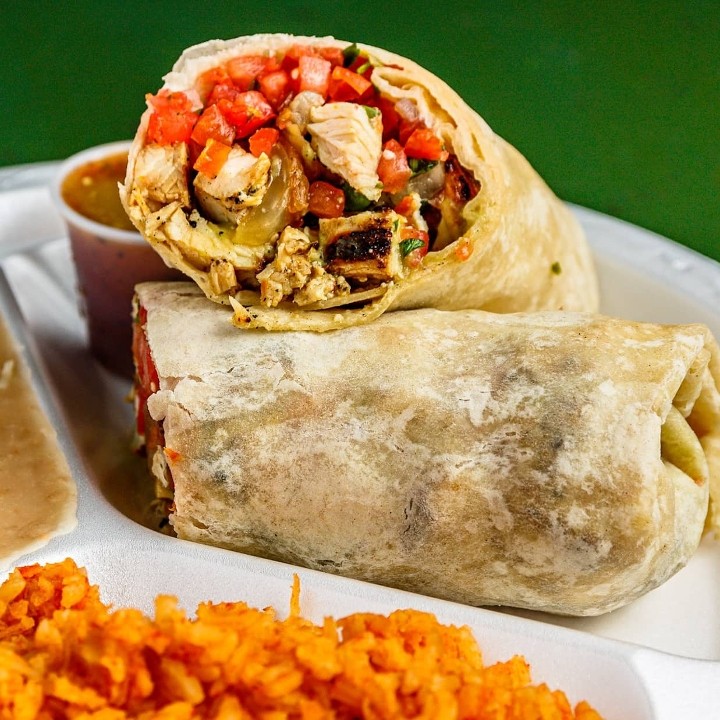 The Mesa Combo- Char-grilled Chicken Burrito